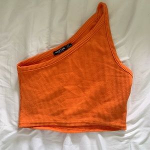 Nasty Gal one shoulder ribbed top
